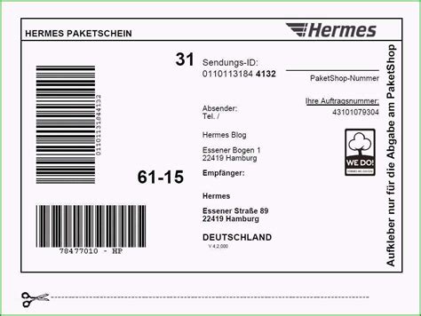 hermes etiketten vorlage|hermes paketschein erstellen.